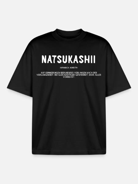 Natsukashii w - Boxy Heavyweight Unisex Organic T-Shirt von Stanley/Stella - Schwarz