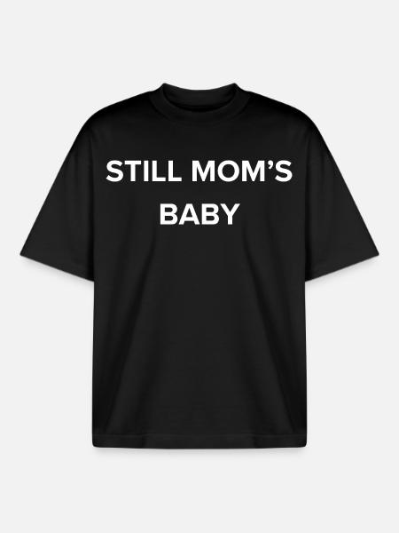 Still Moms Baby - Boxy Heavyweight Unisex Organic T-Shirt by Stanley/Stella - black