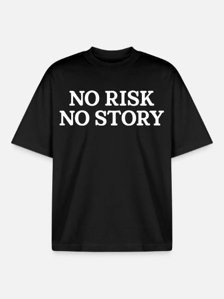 Pas de risque, pas d’histoire - T-shirt unisexe boxy épais biologique Stanley/Stella - noir