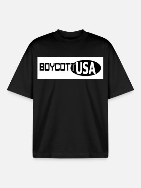 Boycott USA - Boxy Heavyweight Unisex Organic T-Shirt by Stanley/Stella - black