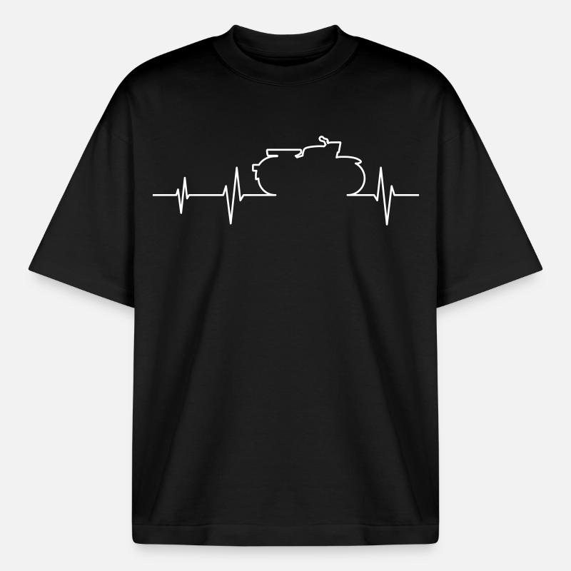 Simson Sparrowhawk Hawk ECG - Boxy Heavyweight Unisex Organic T-Shirt by Stanley/Stella - black