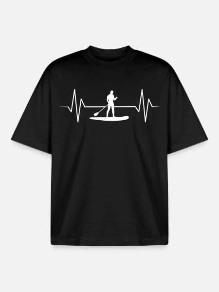 Stand Up Paddling - Boxy Heavyweight Unisex Organic T-Shirt by Stanley/Stella - black