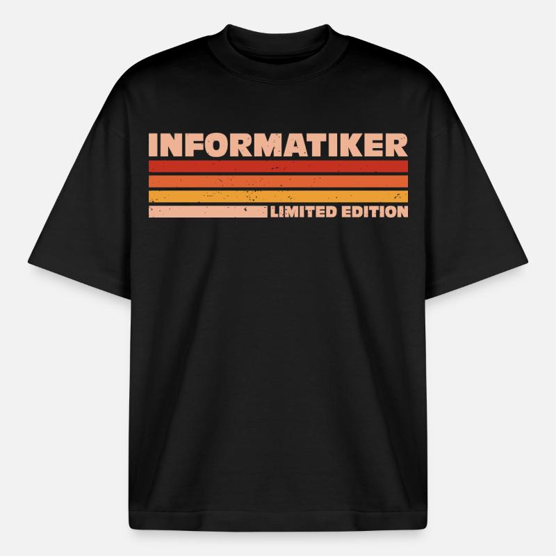 Informatiker Informatikerin Informatik - Boxy Heavyweight Unisex Organic T-Shirt von Stanley/Stella - Schwarz