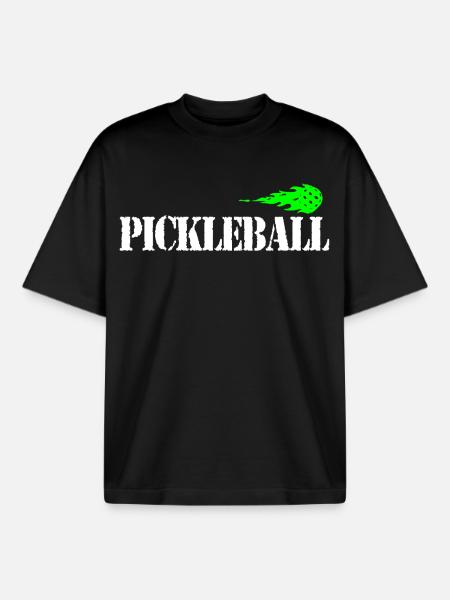 Pickleball - T-shirt unisexe boxy épais biologique Stanley/Stella - noir