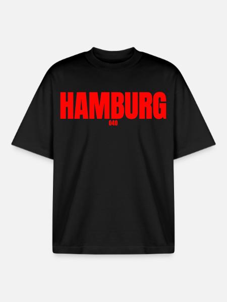 Hambourg 040 - T-shirt unisexe boxy épais biologique Stanley/Stella - noir
