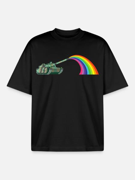 Peace chariot - Boxy Heavyweight Unisex Organic T-Shirt by Stanley/Stella - black
