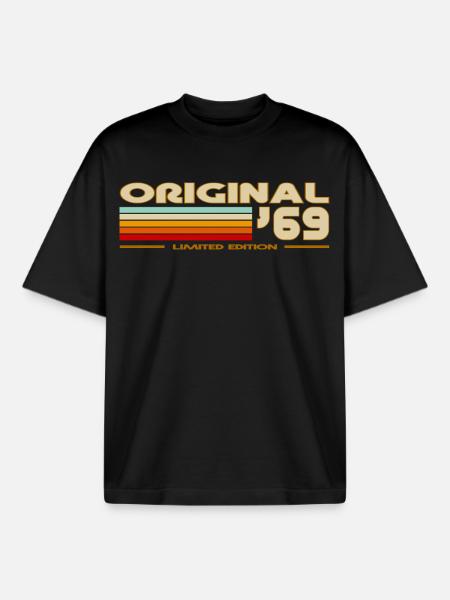 1969 - Boxy Heavyweight Unisex Organic T-Shirt by Stanley/Stella - black