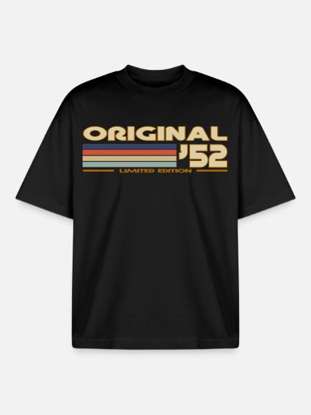 1952 - Boxy Heavyweight Unisex Organic T-Shirt by Stanley/Stella - black