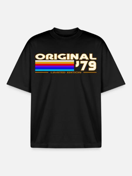 1979 - Boxy Heavyweight Unisex Organic T-Shirt von Stanley/Stella - Schwarz