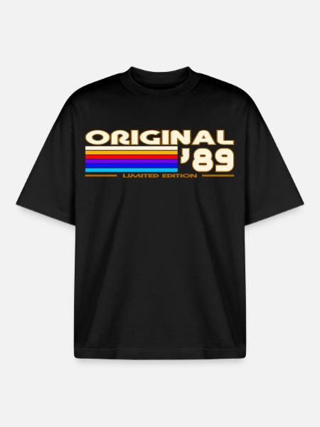 1989 - Boxy Heavyweight Unisex Organic T-Shirt by Stanley/Stella - black