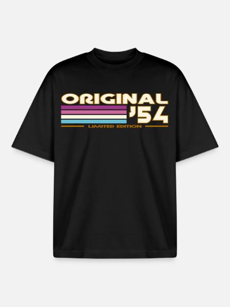 1954 - Boxy Heavyweight Unisex Organic T-Shirt by Stanley/Stella - black
