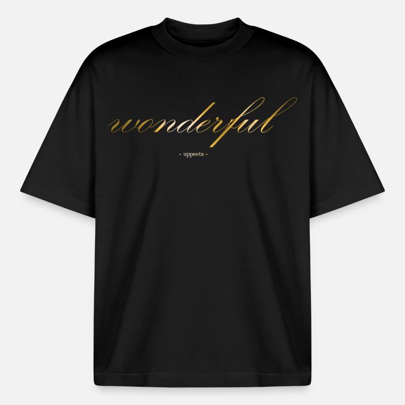 Wunderbar - Boxy Heavyweight Unisex Organic T-Shirt von Stanley/Stella - Schwarz