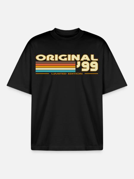 1999 - Boxy Heavyweight Unisex Organic T-Shirt by Stanley/Stella - black