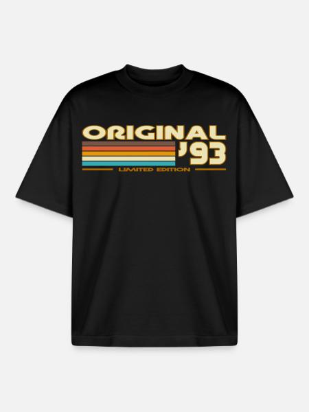 1993 - Boxy Heavyweight Unisex Organic T-Shirt by Stanley/Stella - black