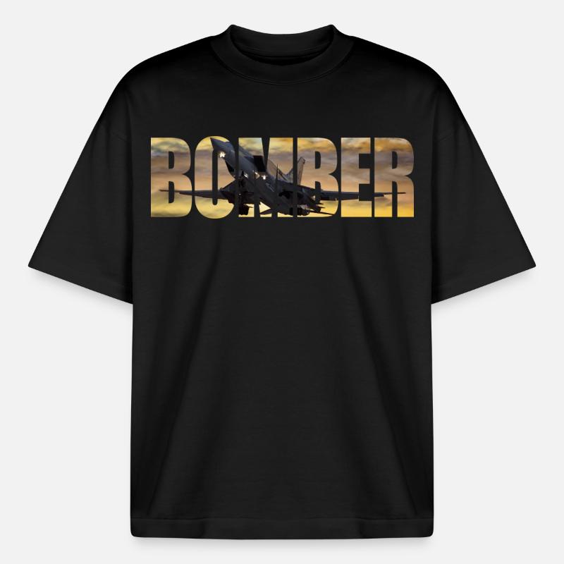 Bomber Tu-22 M3 - Heavyweight Boxy Unisex T-Shirt by Stanley/Stella - black