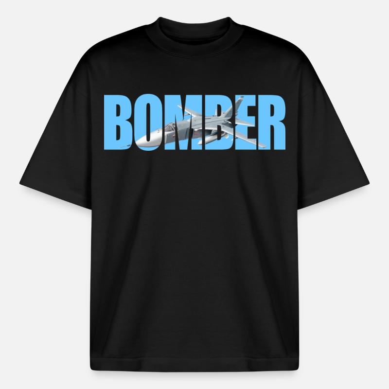 Bomber Su-24 - Boxy Heavyweight Unisex Organic T-Shirt by Stanley/Stella - black