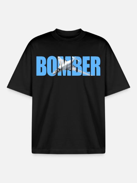 Bomber Tu-160 - Boxy Heavyweight Unisex Organic T-Shirt by Stanley/Stella - black