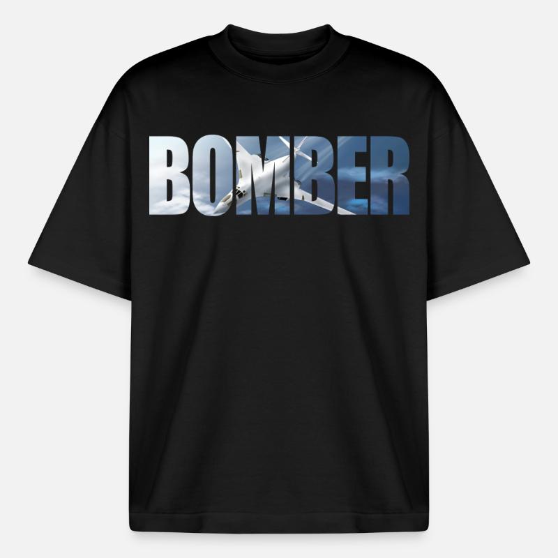 Bomber Tu-160 - Heavyweight Boxy Unisex T-Shirt by Stanley/Stella - black