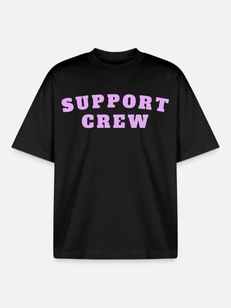 Support Crew - Boxy Heavyweight Unisex Organic T-Shirt by Stanley/Stella - black