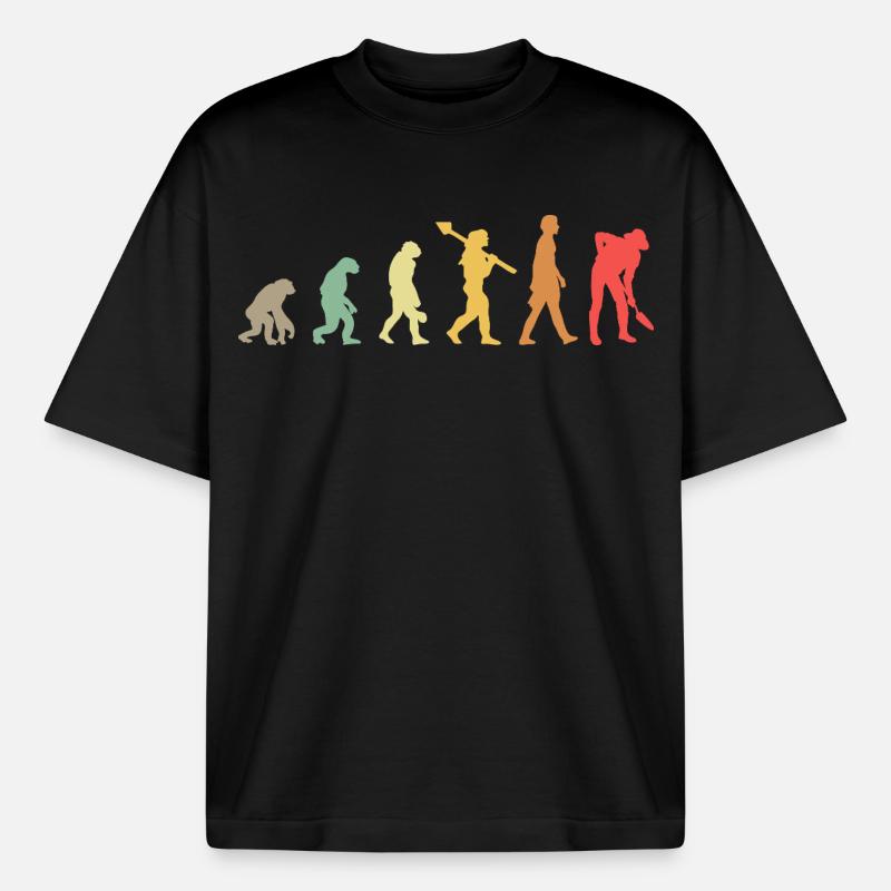 Evolution Farmer - Boxy Heavyweight Unisex Organic T-Shirt by Stanley/Stella - black