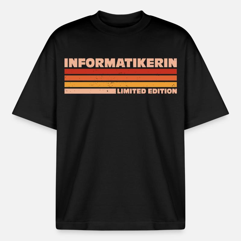 Informatikerin Informatiker Programmiererin - Boxy Heavyweight Unisex Organic T-Shirt von Stanley/Stella - Schwarz