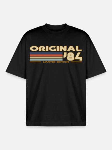 1984 - Boxy Heavyweight Unisex Organic T-Shirt von Stanley/Stella - Schwarz