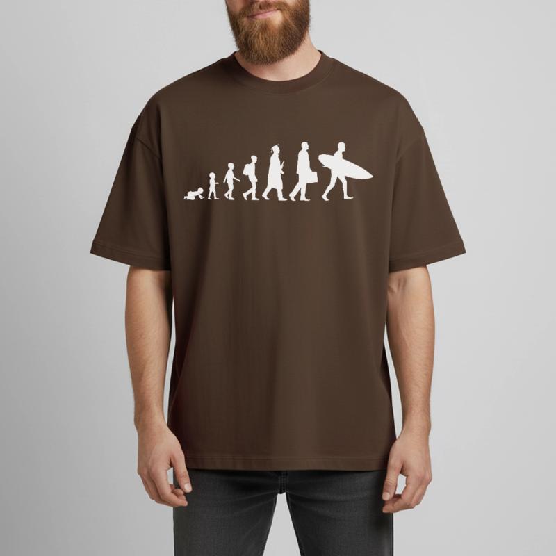 Évolution d’un surfeur T-shirt unisexe boxy épais biologique Stanley/Stella