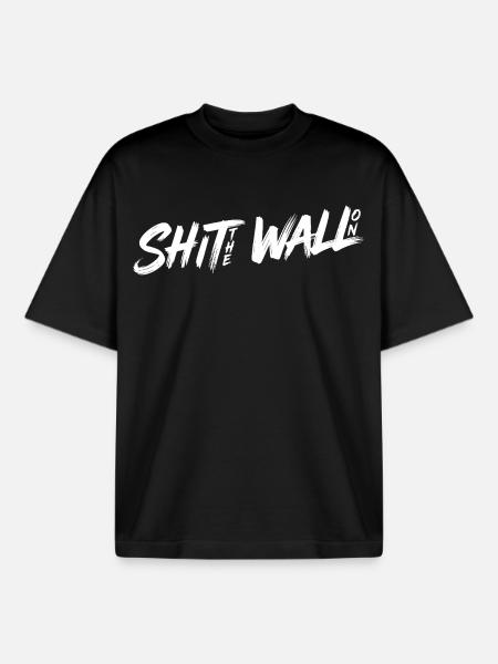 Shit the wall on - Boxy Heavyweight Unisex Organic T-Shirt by Stanley/Stella - black