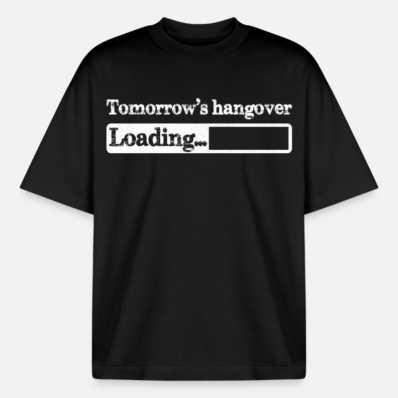 Tomorrow s hangover loading - T-shirt unisexe boxy épais biologique Stanley/Stella - noir