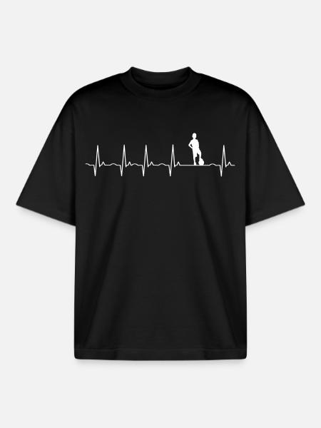 Fußball Jugend Kinder Geschenk - Boxy Heavyweight Unisex Organic T-Shirt von Stanley/Stella - Schwarz