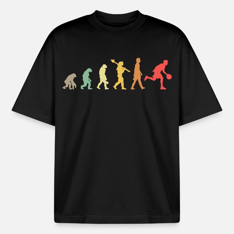 Evolution Basketball - T-shirt unisexe épais coupe boxy Stanley/Stella - noir