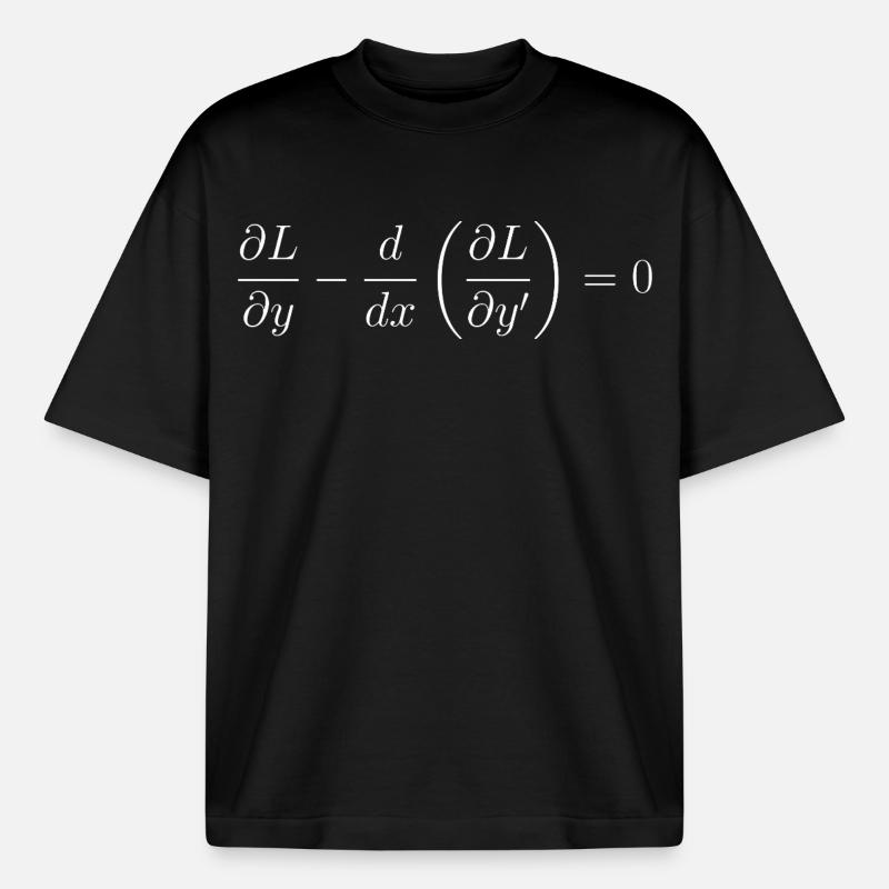 Euler-Lagrange equation fundamental notion physics - Boxy Heavyweight Unisex Organic T-Shirt by Stanley/Stella - black