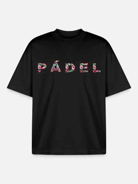 Padel Sport - Boxy Heavyweight Unisex Organic T-Shirt by Stanley/Stella - black