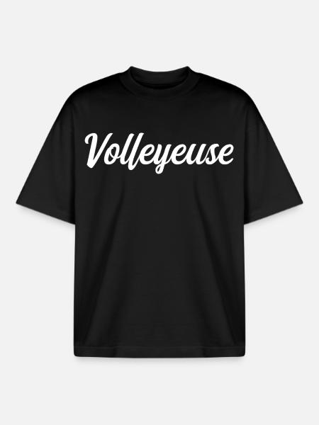 Volleyeuse - T-shirt unisexe boxy épais biologique Stanley/Stella - noir