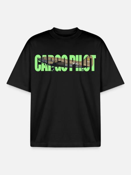 Cargo pilot C-46 - Boxy Heavyweight Unisex Organic T-Shirt von Stanley/Stella - Schwarz