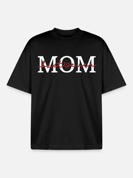 MAMA, Beste Mama aller Zeiten - Boxy Heavyweight Unisex Organic T-Shirt von Stanley/Stella - Schwarz