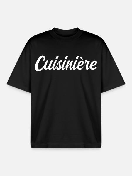 Cuisinière - T-shirt unisexe boxy épais biologique Stanley/Stella - noir