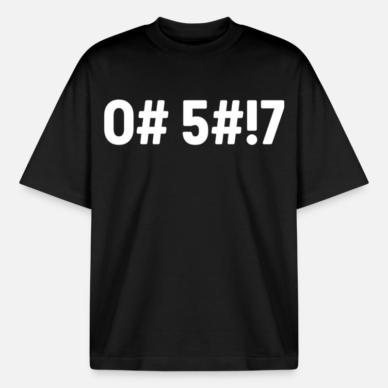 Oh merde, codé - T-shirt unisexe boxy épais biologique Stanley/Stella - noir