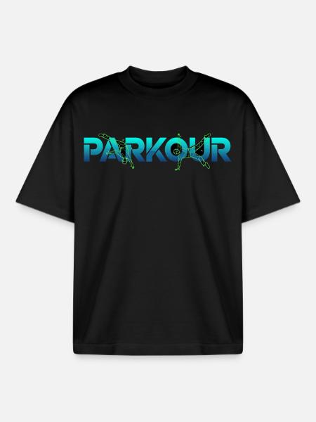 Parkour Freerunning Sport - Boxy Heavyweight Unisex Organic T-Shirt by Stanley/Stella - black