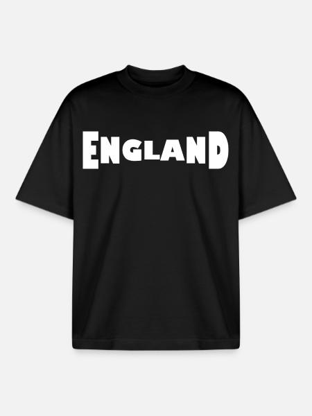 Angleterre - T-shirt unisexe boxy épais biologique Stanley/Stella - noir
