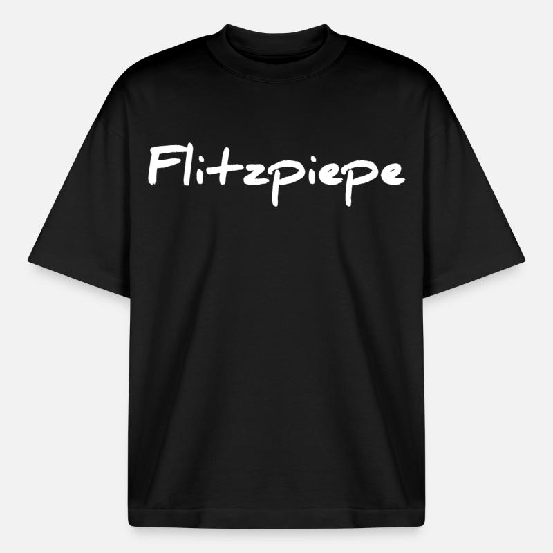 Flitzpiepe - Boxy Heavyweight Unisex Organic T-Shirt von Stanley/Stella - Schwarz