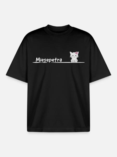 Miesepetra Grummelkatz Petra Peter Miesepeter - Boxy Heavyweight Unisex Organic T-Shirt by Stanley/Stella - black