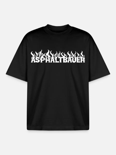 Asphaltbauer_weiss_2 - Boxy Heavyweight Unisex Organic T-Shirt von Stanley/Stella - Schwarz