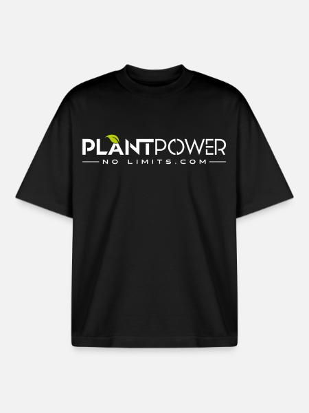 Plant Power - No Limits - Boxy Heavyweight Unisex Organic T-Shirt by Stanley/Stella - black