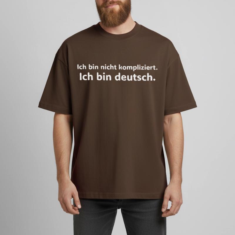 Ich bin nicht kompliziert ich bin Deutscher Spruch Heavyweight Unisex Boxy T-Shirt von stanley/stella	