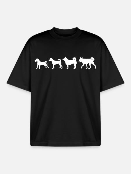 Dog Evolution - Boxy Heavyweight Unisex Organic T-Shirt by Stanley/Stella - black