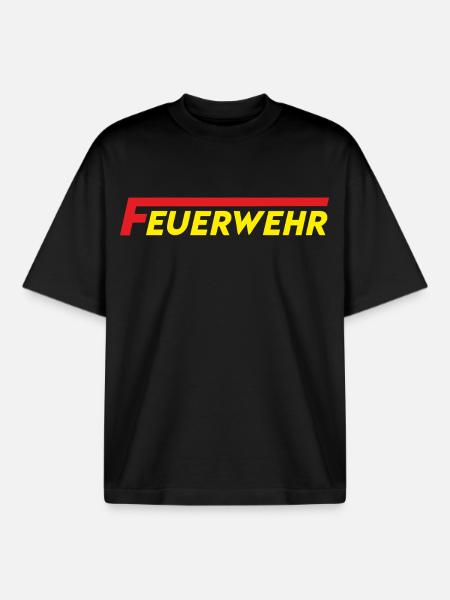 feuerwehr - Boxy Heavyweight Unisex Organic T-Shirt von Stanley/Stella - Schwarz