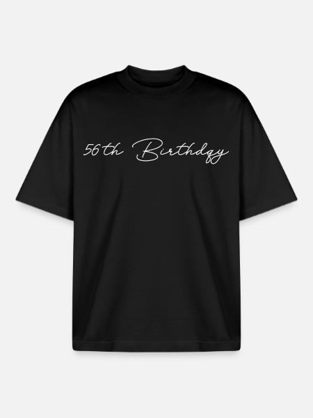 56e anniversaire - T-shirt unisexe boxy épais biologique Stanley/Stella - noir