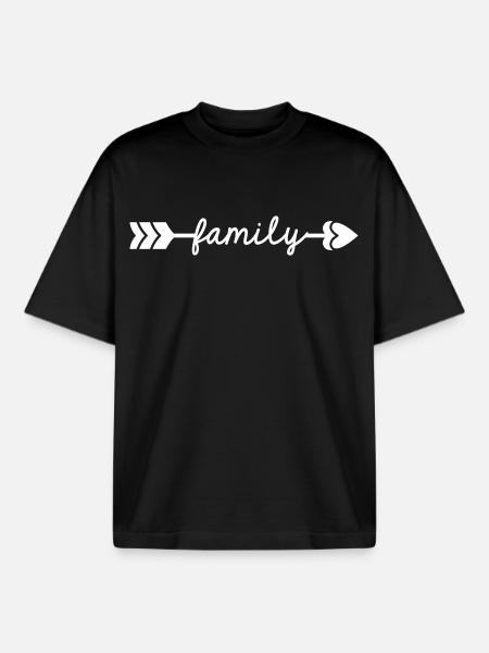Family - Boxy Heavyweight Unisex Organic T-Shirt by Stanley/Stella - black