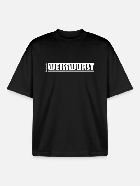 „Genussmittel“ Serie | Weisswurst - Boxy Heavyweight Unisex Organic T-Shirt von Stanley/Stella - Schwarz